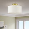Livex Lighting Meridian 1 - Light Semi-Flush Mount in  Satin Brass - 3 of 4