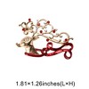 Unique Bargains Christmas Brooches YNCP7263 Alloy Dripping Wax Gold Tone Red 1.81"x1.26" 1 Pc - 3 of 4