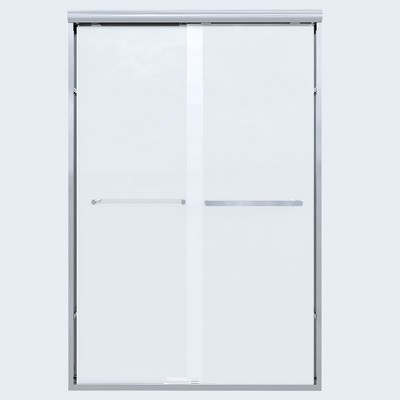 ONWITH 46 in. - 48 in. W x 72 in. H Sliding Framed Shower Door in Chrome with Clear Glass