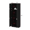 FUFU&GAGA Black Tool Cabinet Utility Cabinet: Multi - Shelf Storage, Dust - Proof, Sturdy for Garage & Workshop Freestanding Cabinet - 3 of 4