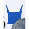 INSPIRE CHIC Women's Sleeveless Square Neck Crop Color Block Sports Summer Tank Top - 3 of 4