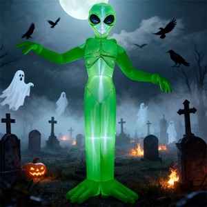 Joyfy 9 FT Tall Halloween Inflatable Giant Alien Decoration with Built-in LEDs for Halloween Indoor Outdoor Yard Garden Lawn Holiday Party Decoration - 1 of 4
