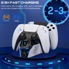 Beboncool PS5 Controller Charger Station for Playstation 5 PS5 Accessories White - 2 of 4