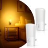 DORESshop 1W Plug-in Light Sensor Integrated LED Night Light, Vertical Mosquito Repellent, Amber, White, 2-Pack - 2 of 4