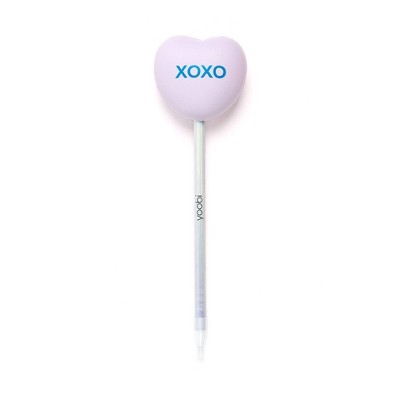 Yoobi Novelty Ballpoint Pen Squishy Topper Lilac Heart