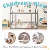 White Twin Floor Bed, Wooden, House Roof, Safety Rails - 2 of 4