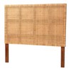 bali & pari Queen Size Lesia Rattan and Mahogany Wood Headboard Light Honey/Red Teak - 2 of 4
