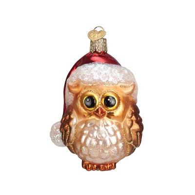 Old World Christmas Blown Glass Ornament for Christmas Tree, Santa Owl