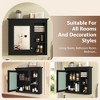 30x28 inch Gray Wall Mounted Bathroom Storage Medicine Cabinet with Mirror and 3 Open Shelves - 2 of 4