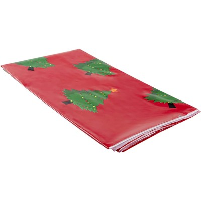 Juvale 6 Pack Christmas Tree Plastic Tablecloths, Table Cover for Holiday Party (54 x 108 in)