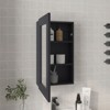 SEVOBAL Bathroom Storage Cabinets Wall Mounted Single Door Cabinet with Mirror and Shelves for Bathroom, Black, 5"*15.3"*25.7" - 2 of 4