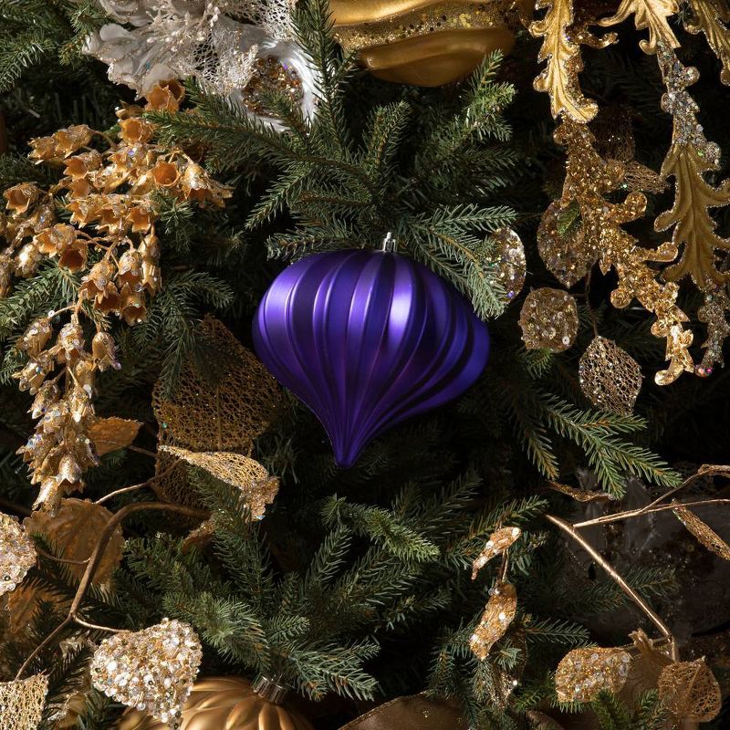 3ct Vickerman 5.7&#34; Matte Onion Ornament, UV Coated Ornament Set Purple, 5 of 7