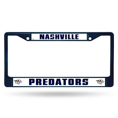 NHL Nashville Predators Colored Chrome License Plate Frame