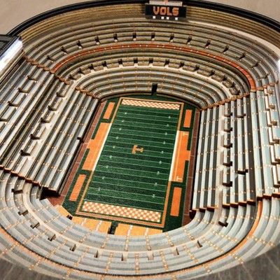 University of Tennessee Lighted Glass Top End Table