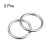 Unique Bargains Hanging Hardware 316 Stainless Steel Welded O-Rings 2 Pcs - 3 of 4
