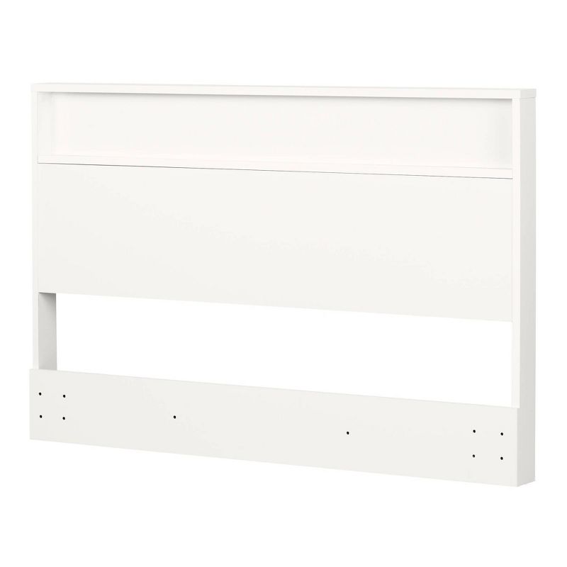 Full/Queen Kanagane Headboard with Shelf Pure White - South Shore, 1 of 8