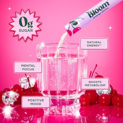 BLOOM NUTRITION Shirley Temple Natural Energy Sticks - 10ct