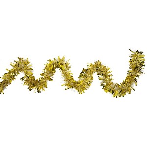 Northlight Snow Blush Wide Cut Tinsel Commercial Christmas Garland - 50' x 3" - Gold - Unlit - 1 of 4