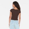 Women's Slim Fit Short Sleeve Square Neck T-Shirt - Wild Fable™ - 3 of 4