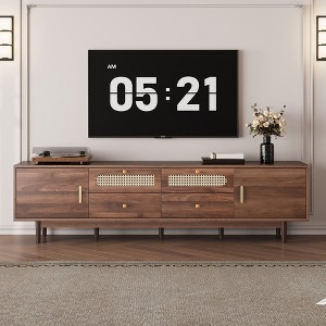 Airsurfer 76" TV Stand with Drawers for Living Room/Bedroom,Modern Chic Entertainment Center for TV Up to 85 inches,Entertainment Center with Storage - 1 of 4