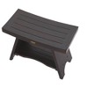 DecoTeak® Serenity® 24" Teak Wood Shower Bench with Shelf in Woodland Brown Finish - 3 of 4