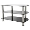 Glass Shelves TV Stand for TVs up to 37" - Silver/Black - image 3 of 3