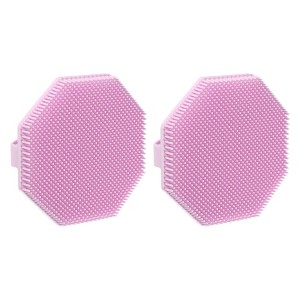 Unique Bargains Shower Silicone Body Scrubber 2 Pcs - 1 of 4