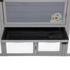 FURNIinspire Pet Crates and Houses, Chicken Coop, 2-Tier Outdoor Bunny Rabbit Hutch with Tray, Gray,  82.28"*25.6"*44.88" - 4 of 4