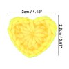 Unique Bargains Heart Shaped Crochet Applique Patches Yellow 10 Pcs - 2 of 4
