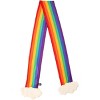 HalloweenCostumes.com   Rainbow Plush Scarf with Hidden Pocket, Red/Purple/White - 2 of 3