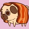Girl's Design By Humans Puglie Bacon Strip By Puglie T-Shirt - 2 of 3