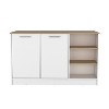 NicBex Kitchen Island Cart with 3 Open Shelves and 2 Cabinets,Kitchen Island with Storage,Modern Kitchen Cart,Island Table for Kitchen - 4 of 4