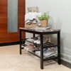 31.5" Entryway Storage Bench and Shoe Rack Distressed Wood Finish Brown - Danya B.: Metal Frame, Non-Upholstered, Rectangular Shape - 4 of 4