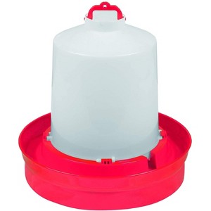 Little Giant DBW2 Deep Base Automatic Poultry Waterer Dispenser for Chickens & Birds, Red, 2 Gallon - 1 of 2