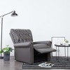 vidaXL Reclining Chair Gray Faux Leather Medium Reclining Chair - 3 of 4