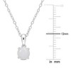 EVERLY JEWELRY | Sterling Silver Pendant with Created Gemstone – Multiple Stone Options - 3 of 4