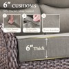 Belord Outdoor Patio Furniture with 6-inch Extra Thick Cushions, High Back Patio Furniture Set with Swivel Chairs, 6 Pieces Outdoor Conversation Set - 2 of 4