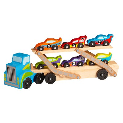 melissa and doug truck with cars
