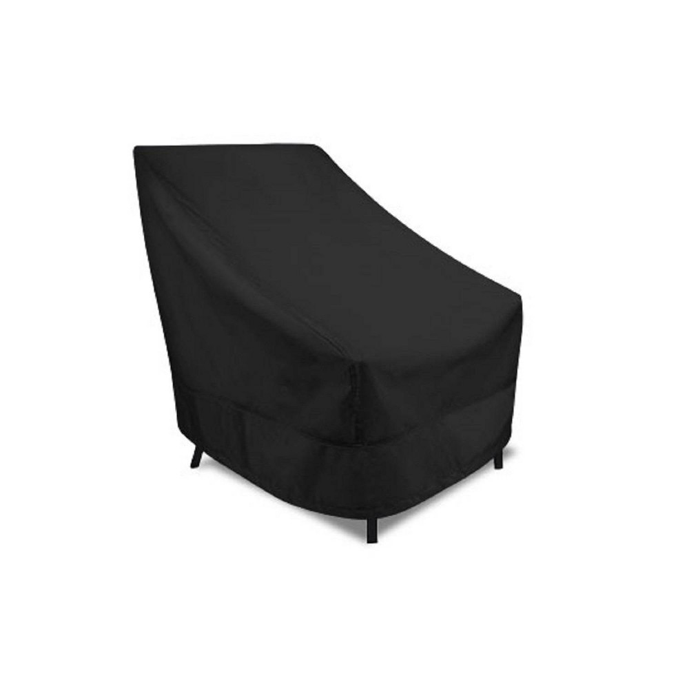 Photos - Furniture Cover Meridian 25.5" x 33.5" x 34" High Back Patio Chair Cover Back Black 