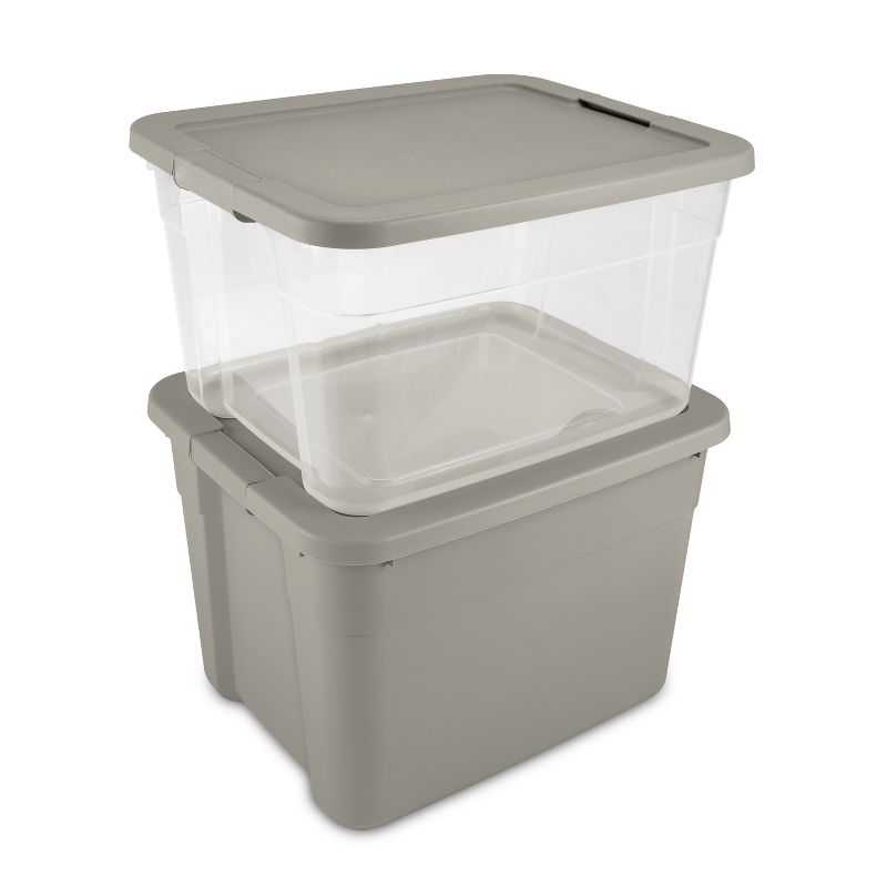 20gal Latching Storage Tote Light Gray - Brightroom&#8482;, 6 of 8