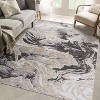 Gulches Grey Abstract Area Rug: Modern Elegance for Every Room - 2 of 4