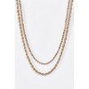 Slickblue 18"-20" Gold Rope & Rhinestone Double-Chain Necklace, Adjustable Length, Lobster Claw Closure, Gold - 3 of 3