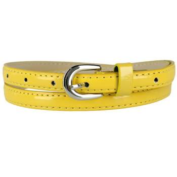 Ctm Kids' Leather Two Hole Jean Belt, Medium, Yellow : Target