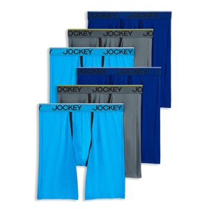 Jockey Men's Chafe Proof Pouch Microfiber 8.5" Long Leg Boxer Brief - 6 Pack - 1 of 4