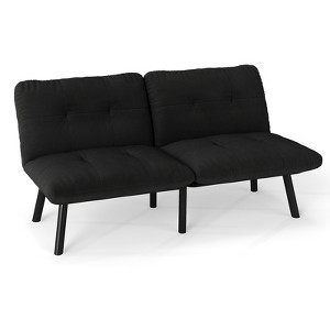 Airsurfer Contemporary 2-Seater Sofa, Velvet Upholstery, Comfortable, Durable, Ideal for Small Spaces, Easy Assembly - 1 of 4