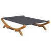 vidaXL Patio Lounge Bed 65"x74.2"x18.1" Solid Bent Wood Anthracite - 2 of 4