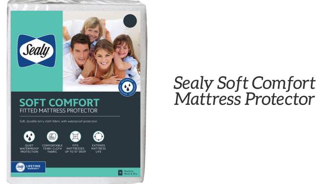 Sealy Soft Comfort Mattress Protector, 2 of 8, play video