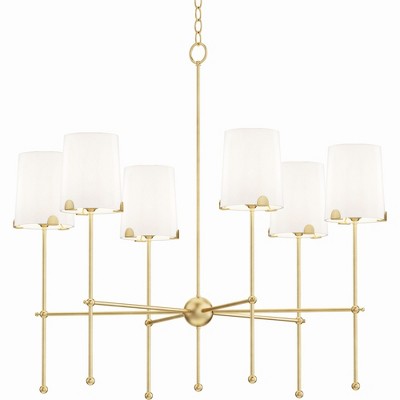 Maxim Lighting Huntington 6 - Light Chandelier in  Satin Brass