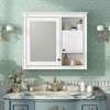 MAYEERTY 32" Bathroom Wall Cabinet with MIrror£¬Wall Mounted Medicine Cabinet with 3 Shelves for Bathroom White - 2 of 4