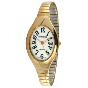 TIMETECH Women's Easy Read Wrist Watch - Oval Shape with Expansion Band - 1 of 1